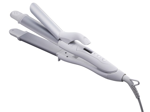 SALONIA ストレートカール2WAYヘアアイロンプロ シルバーホワイト 通販