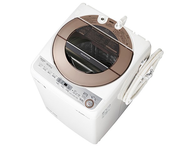 ES-GV10C-T シャープ 全自動洗濯機 10kg 穴なし槽 ブラウン系 ES-GV10C 