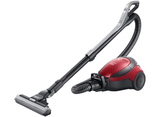 日立 掃除機 CV-PF300 R ルビーレッド 紙パック式クリーナー かる