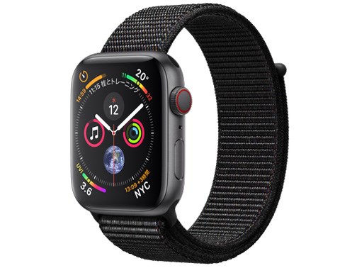 MTVV2J/A [ブラックスポーツループ] Apple Watch Series 4 GPS+ 
