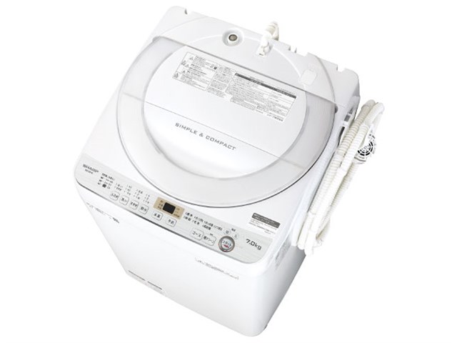 ES-GE7C-W全自動洗濯機　ホワイト系(受け渡し予定者が決まりました) ES-GE7C-W 全自動洗濯機 ホワイト系 [洗濯7.0kg /乾燥機能無 /上開き