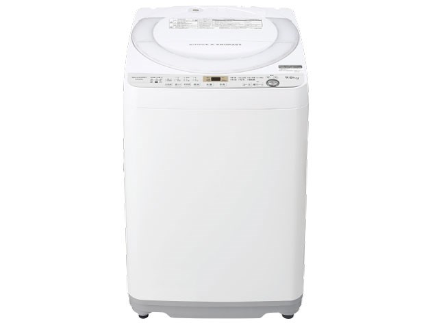 ES-GE7C-W 全自動洗濯機 7kg シャープ ステンレス 穴なし槽 ホワイト系の通販なら: セイカオンラインショッププラス  [Kaago(カーゴ)]