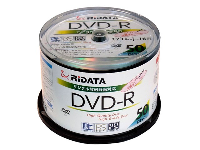 RIDATA D-RCP16X.SV50RD A [DVD-R 16倍速 50枚組]の通販なら: 家電通販