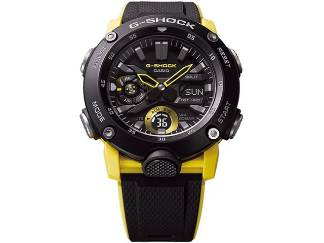 カシオ Gショック カーボンコアガード 腕時計 GA-2000-1A9JF 黒黄-