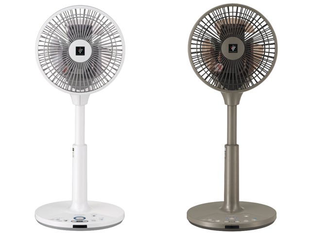 シャープ【SHARP】リモコン付き リビング扇風機 3Dファン ホワイト系  