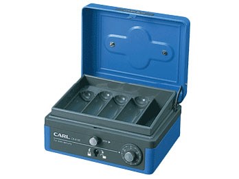 カール事務器【CARL】キャッシュボックス（M） ブルー CB-8100-B