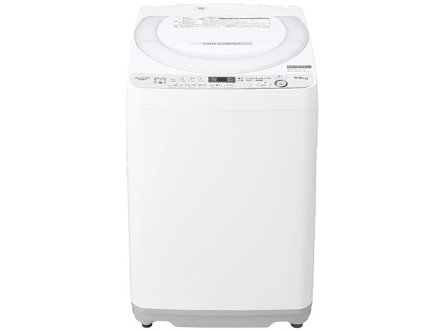 シャープ【SHARP】7kg 全自動洗濯機 ホワイト系 ES-GE7D-W☆【ESGE7DW
