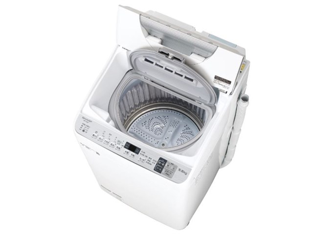シャープ【SHARP】洗濯5.5kg・乾燥3.5kg タテ型洗濯乾燥機 穴なし槽 