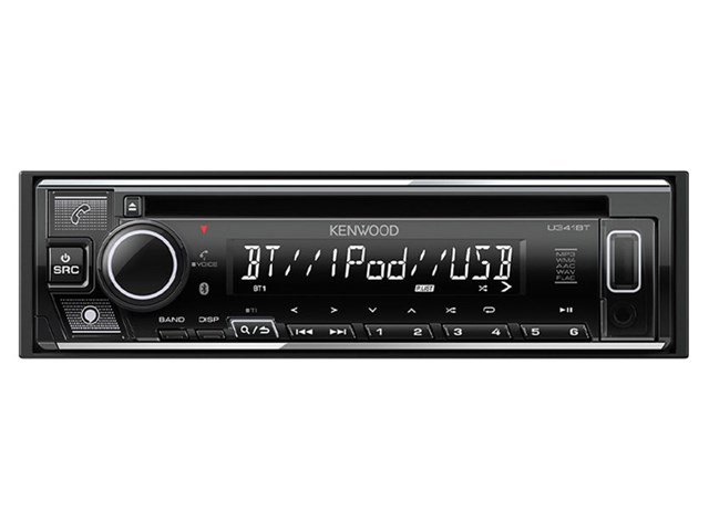 U341BT ケンウッド CD/USB/iPod/Bluetoothレシーバー MP3/WMA/AAC/WAV