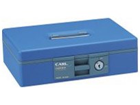 カール事務器【CARL】キャッシュボックス ブルー CB-8400-B☆【手提げ