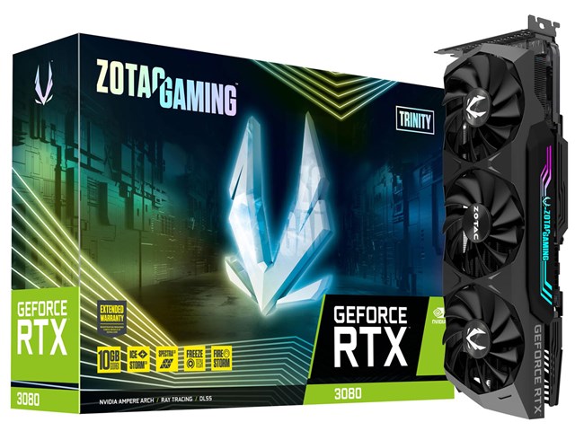乘*健様 【動作確認済み】ZOTAC GeForce RTX 3080 12gb ZOTAC GAMING GeForce RTX 3080 Trinity OC | ZOTAC NVIDIA