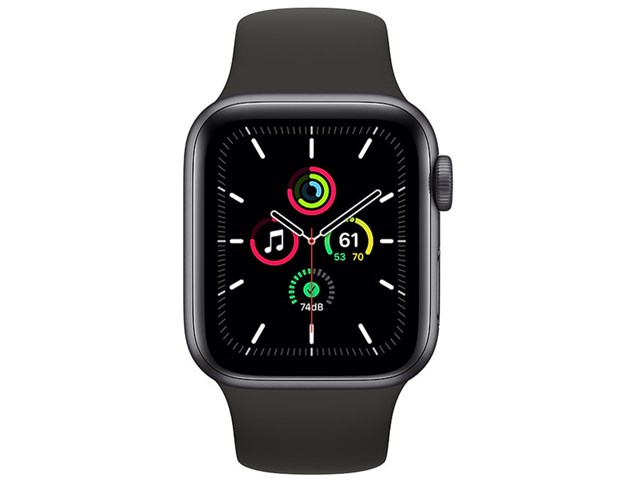 Apple Watch SE GPSモデル 40mm MYDP2J/A [ブラックスポーツバンド]の 