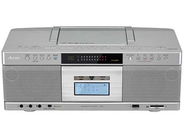 東芝【TOSHIBA】CDラジカセ Aurex(オーレックス) シルバー TY-AK2-S 