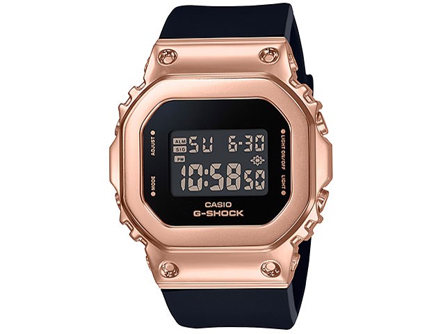 カシオ【G-SHOCK】デジタル腕時計 GM-S5600 SERIES 黒×ピンクゴールド