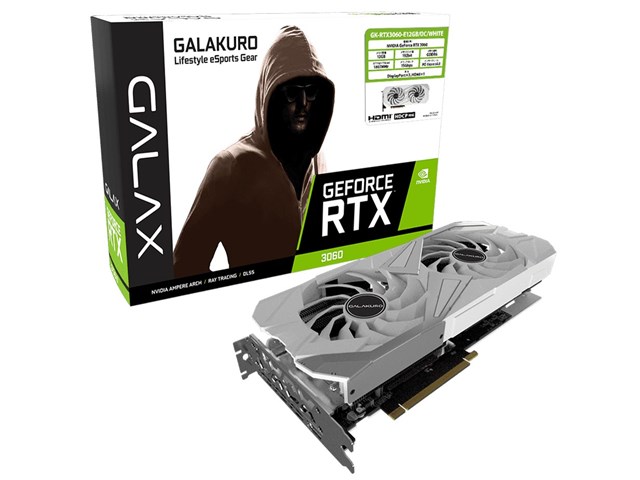 GALAKURO GK-RTX3060-E12GB/OC/WHITE [PCIExp 12GB]の通販なら: PC