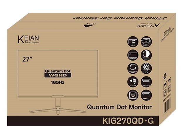 恵安 KEIAN HDR対応27型ワイド量子ドットゲーミングモニター KIG270QD