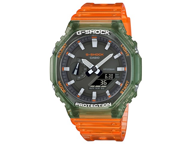 カシオ【G-SHOCK】腕時計 ANALOG-DIGITAL GA-2100SERIES オレンジ系 GA