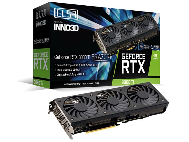 ELSA GeForce RTX 3080 Ti ERAZOR GD3080T-12GEREZ [PCIExp 12GB]の