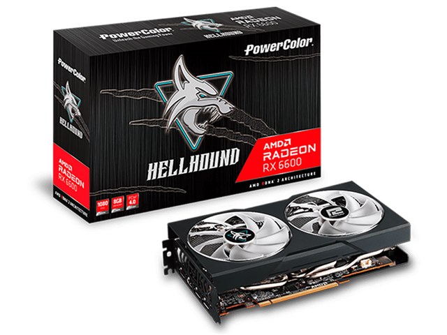PowerColor Hellhound AMD Radeon RX 6600 8GB GDDR6 AXRX 6600 8GBD6 ...