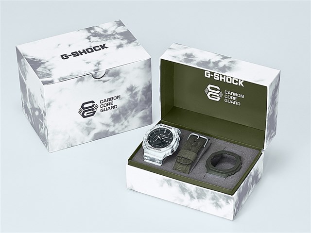 カシオ【CASIO】G-SHOCK アナデジ腕時計 GRUNGE SNOW CAMOUFLAGE GAE