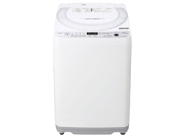 シャープ【SHARP】7kg全自動洗濯機 ホワイト系 ES-GE7F-W☆【ESGE7FW 