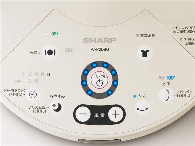 プラズマクラスター扇風機　3Dファン PJ-P2DBG-C