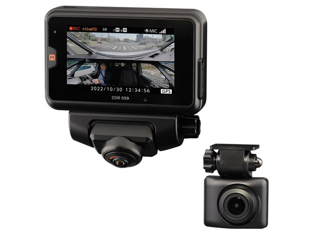ZDR059 コムテック ドライブレコーダー 360°カメラ+リアカメラ 4G LTE