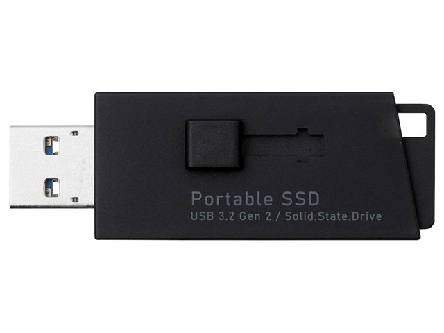 エレコム 外付けポータブルSSD ESD-EHL1000GBK ブラック 1TB 抗菌 抗