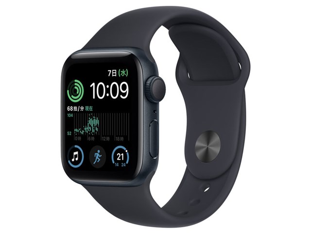 Apple Watch SE 第2世代 GPSモデル 40mm MNJT3J/A [ミッドナイト ...