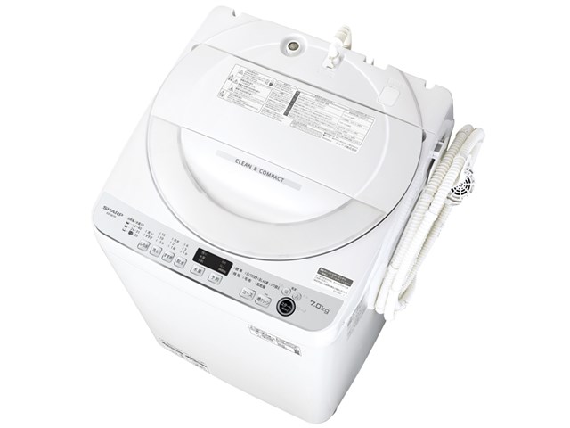 シャープ【SHARP】7kg 全自動洗濯機 ホワイト系 ES-GE7G-W☆【ESGE7GW