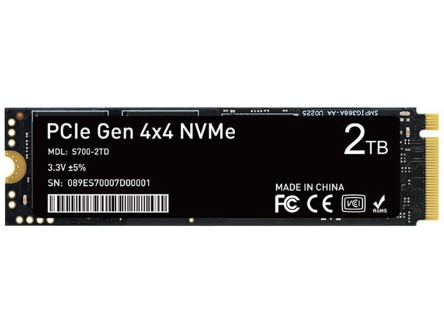 SPD製SSD 2TB M.2 2280 PCIe Gen4x4 NVMe DRAM搭載 PS5動作確認済み R