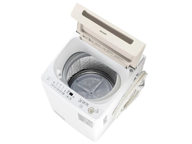 シャープ【SHARP】洗濯8kg 全自動洗濯機 ゴールド系 ES-GV8H-N【穴なし 