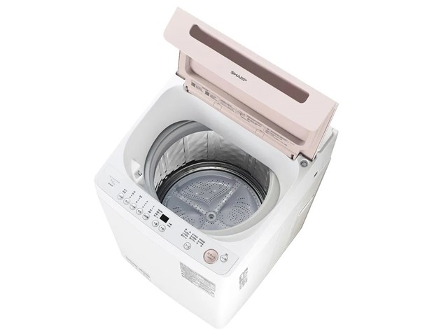 シャープ【SHARP】洗濯7kg 全自動洗濯機 ピンク系 ES-GV7H-P【穴なし槽