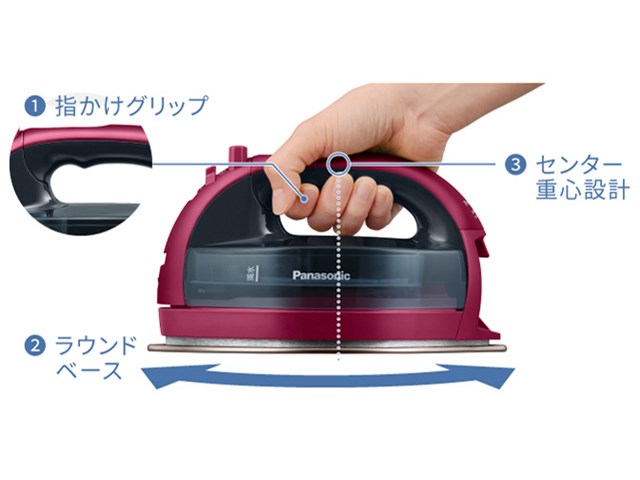 パナソニック【Panasonic】コードレス スチームアイロン カルル ピンク