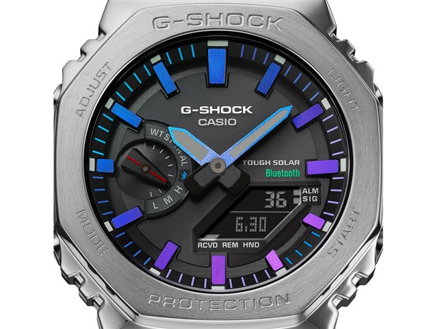 CASIO◇ソーラー腕時計_G-SHOCK/アナログ/ラバー/BLK/BLK かわいらしかっ