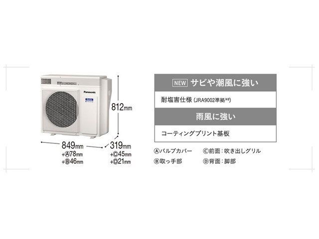 パナソニック【代引・日時指定不可】2.2k ルームエアコン エオリア LX