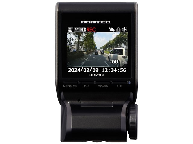 HDR701 コムテック ドライブレコーダー 前後2カメラ 200万画素