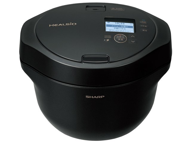 SHARP HEALSIO 電気圧力鍋 黒色 シャープ【SHARP】2.4L ヘルシオ ホットクック プレミアムブラック