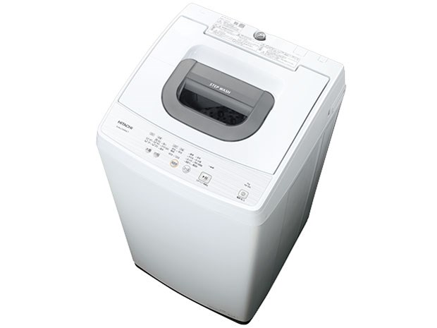 日立【HITACHI】5.0kg 全自動洗濯機 ピュアホワイト 2ステップ 