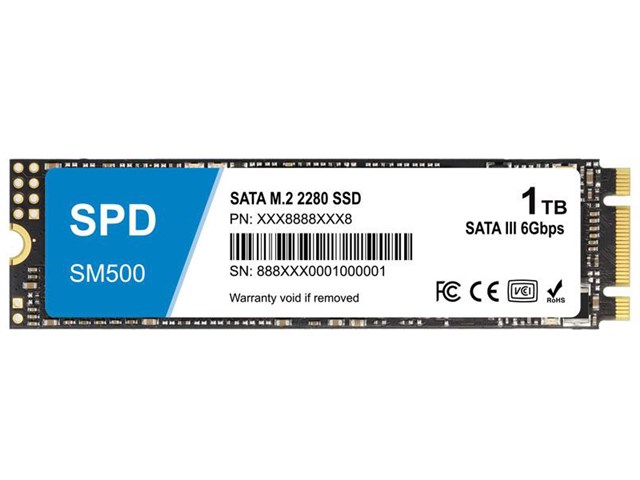 SPD製SSD 1TB M.2 SATA 2280 SM500-001 SPD製 SSD 1TB M.2 2280 SATA III 6.0Gb/s R: 550MB/s W: 500MB/s 3D