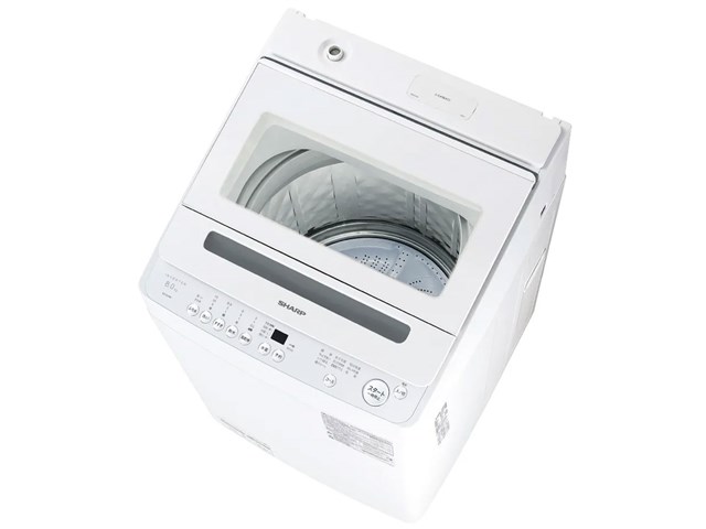 シャープ【SHARP】全自動洗濯機 洗濯8kg ホワイト系 穴なし槽シリーズ