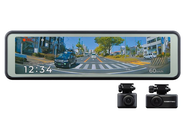 ZDR-880M コムテック ミラー型ドライブレコーダー 前後2カメラ